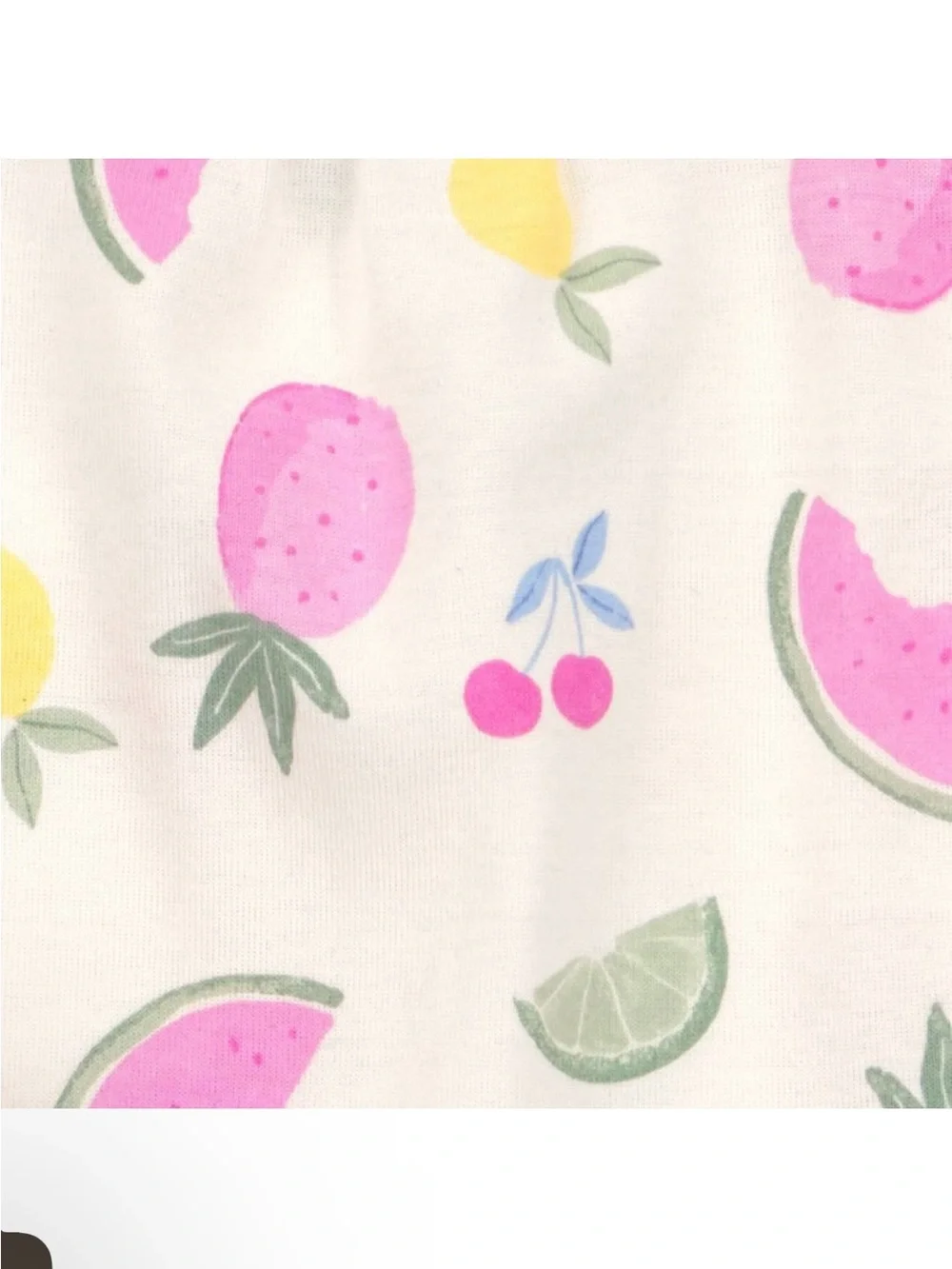 3 piece Carter's Pink Tank Top set & Fruit-Print Bodysuit